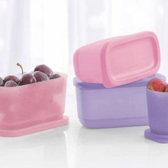 Tupperware Basic Bright/Cubix Mini Rectangulars - Picture 5 of 5